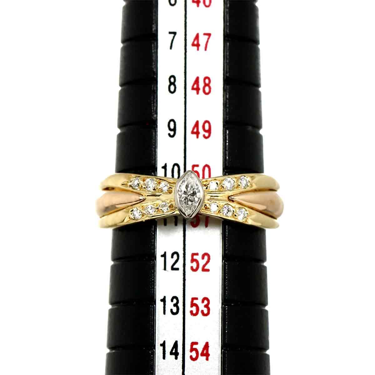 カルティエ Cartier #51 リング ダイヤ K18 YG WG PG スリーカラー