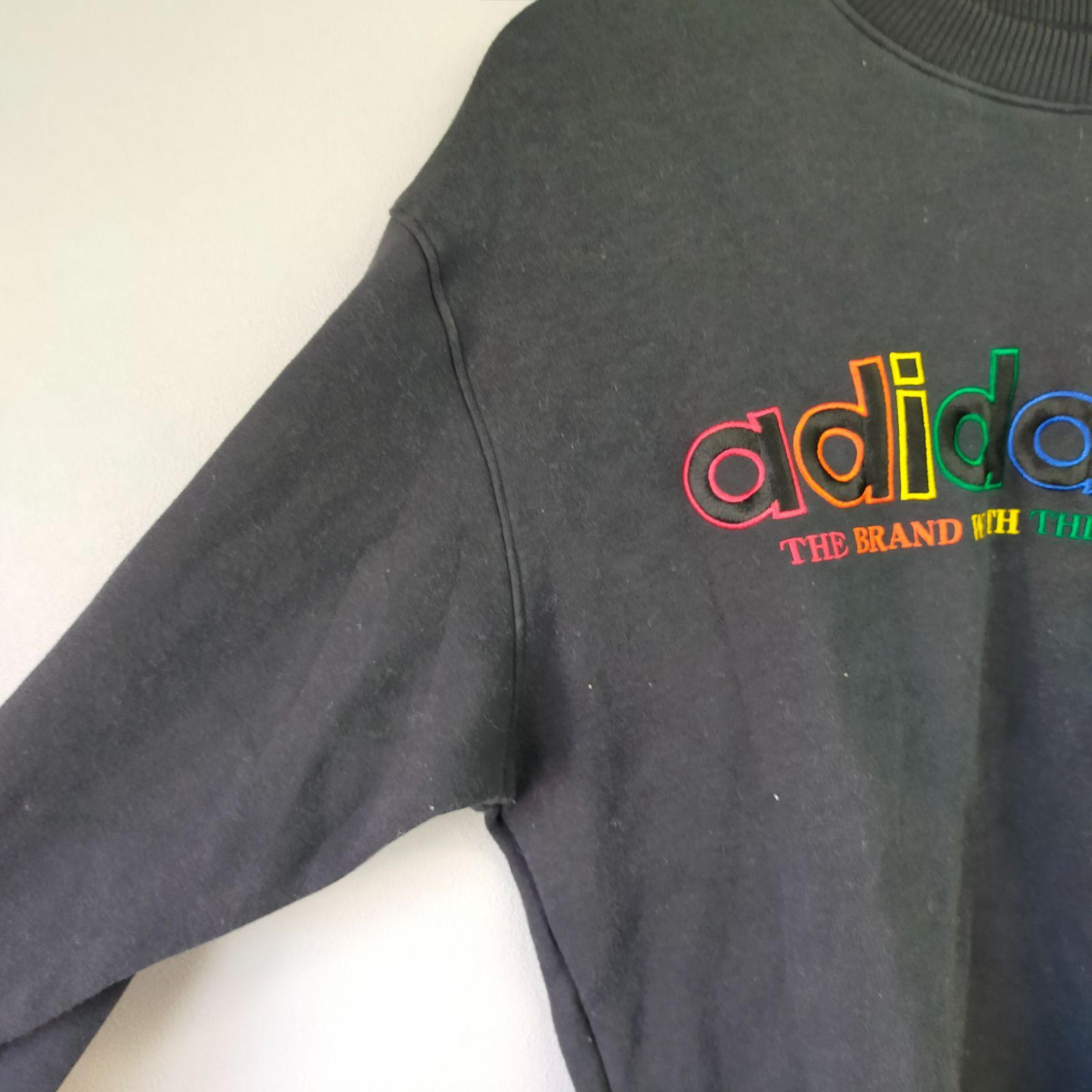 M12073 adidas アディダス 80s デサント製 トレフォイルロゴ 長袖