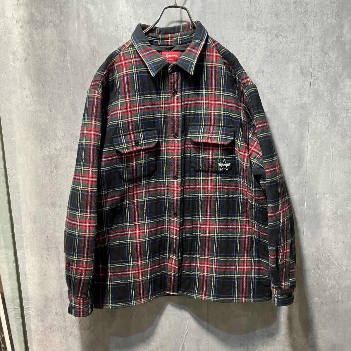 トップス 21aw Supreme Quilted Plaid Flannel Shirt Quilted Plaid Flannel Shirt | Supreme 21fw