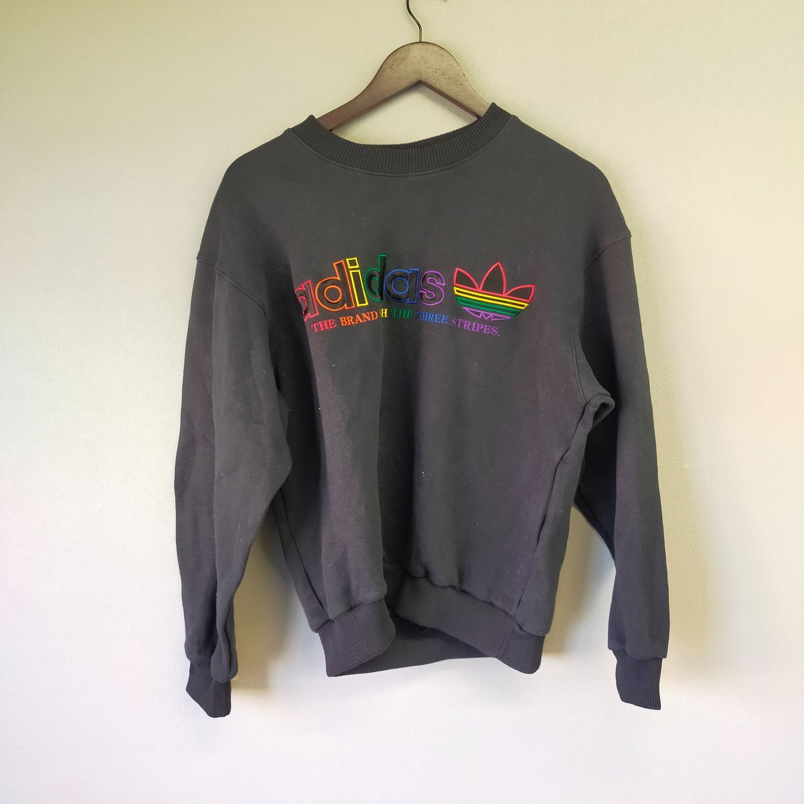 M12073 adidas アディダス 80s デサント製 トレフォイルロゴ 長袖 