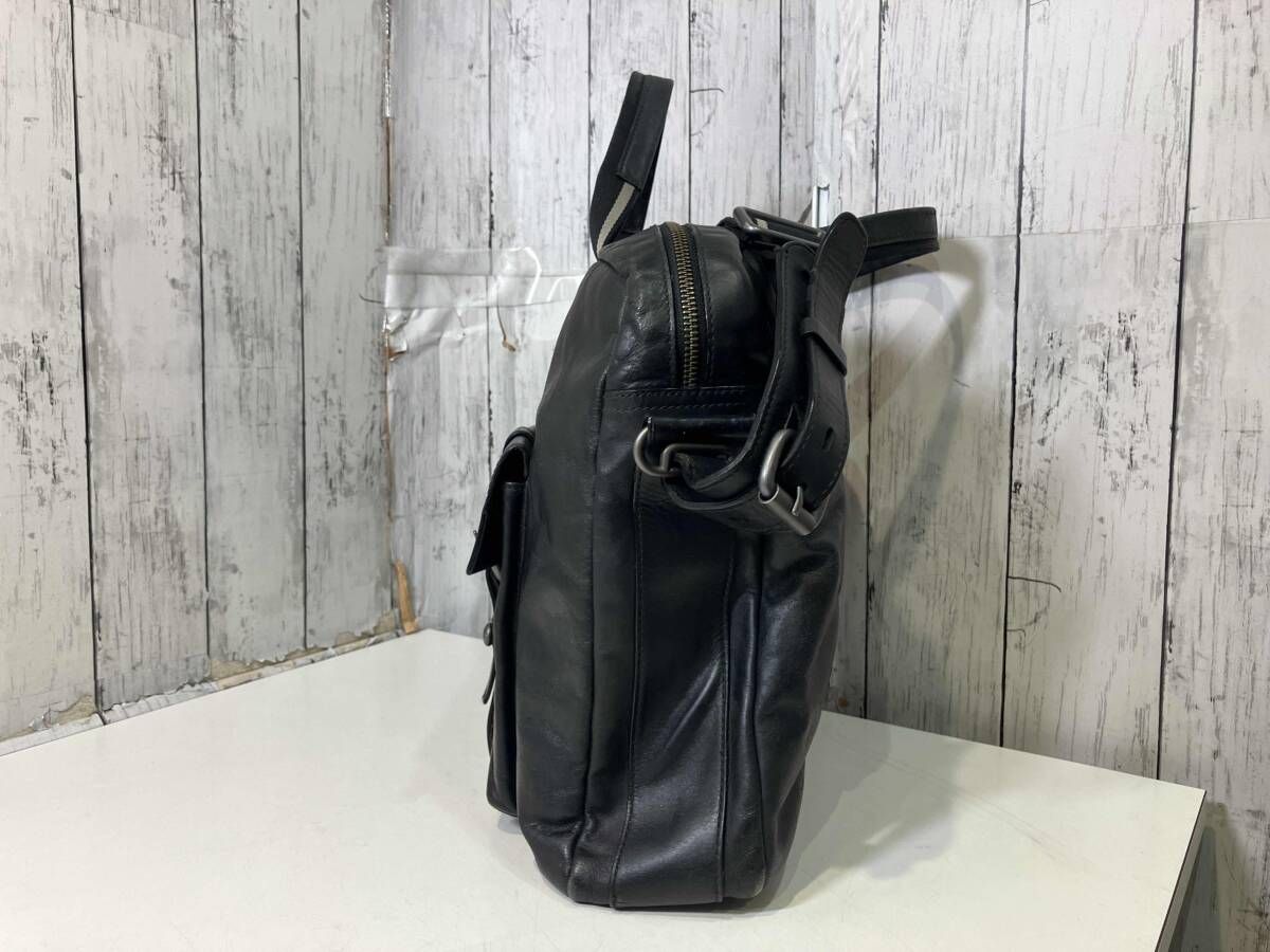 HUGO BOSS ヒューゴボス ビジネスバッグ レザー ブラック ショルダー