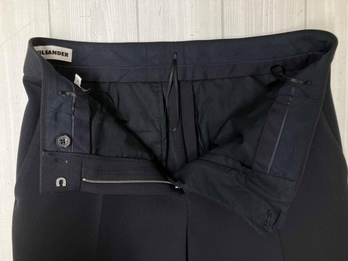 JIL SANDER ジルサンダー　ヘビー　ウール　スラックス　チャコール JIL SANDER ジルサンダー ヘビー ウール スラックス チャコール