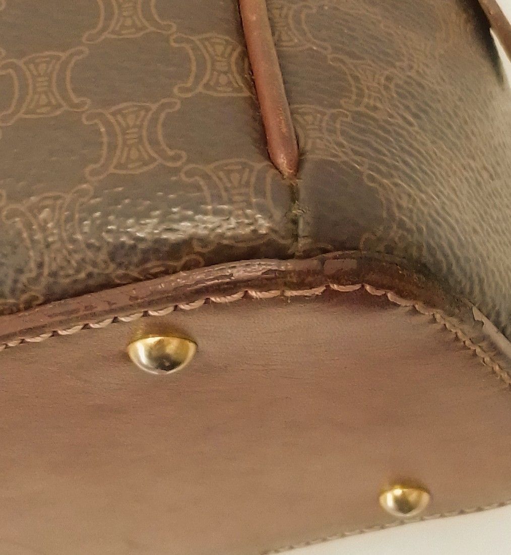 APS19 セリーヌ マカダム ハンドバッグ ゴールド金具 トリオンフ