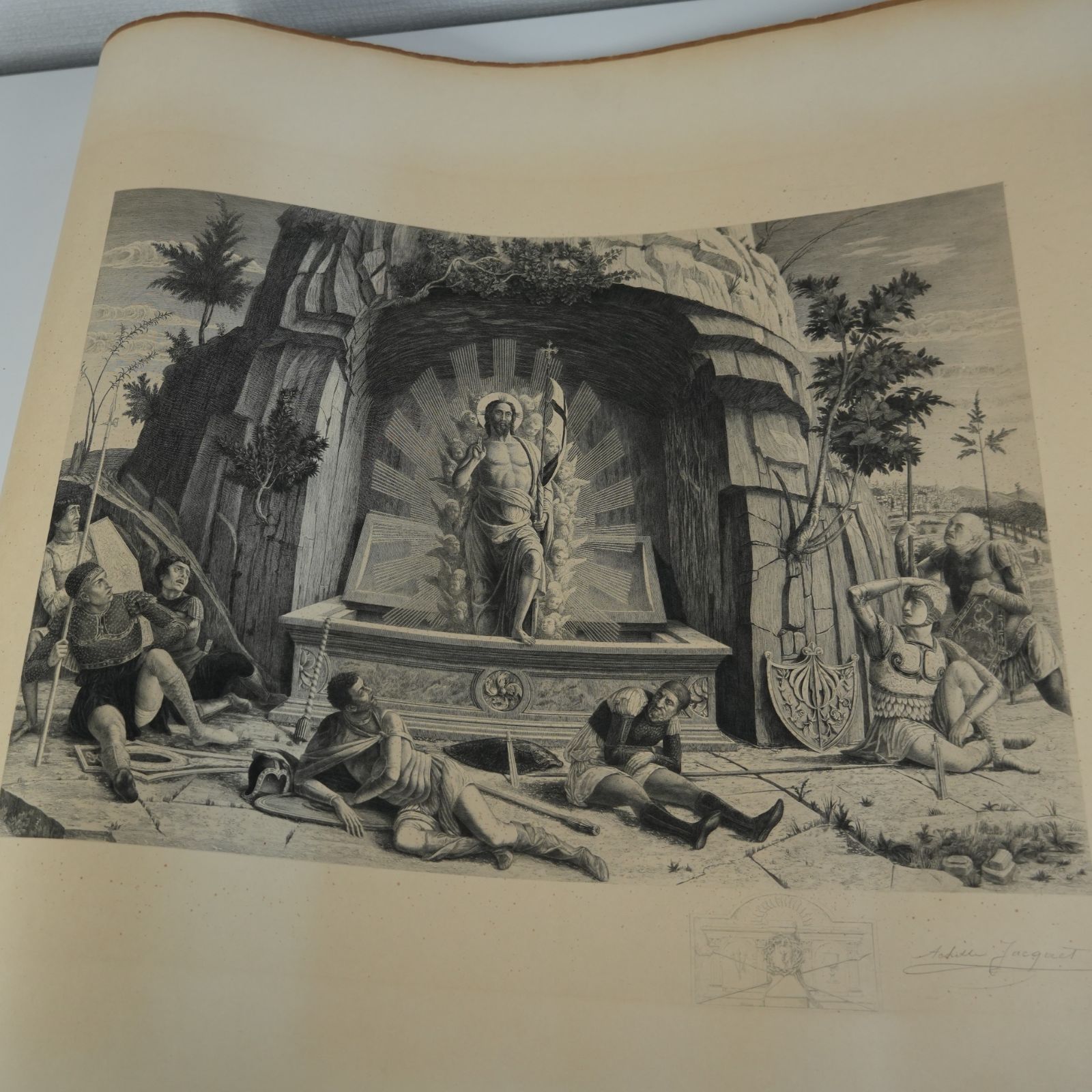 IM] レプリカ Achille Jacquet アシル・ジャケ イエス・キリスト 版画