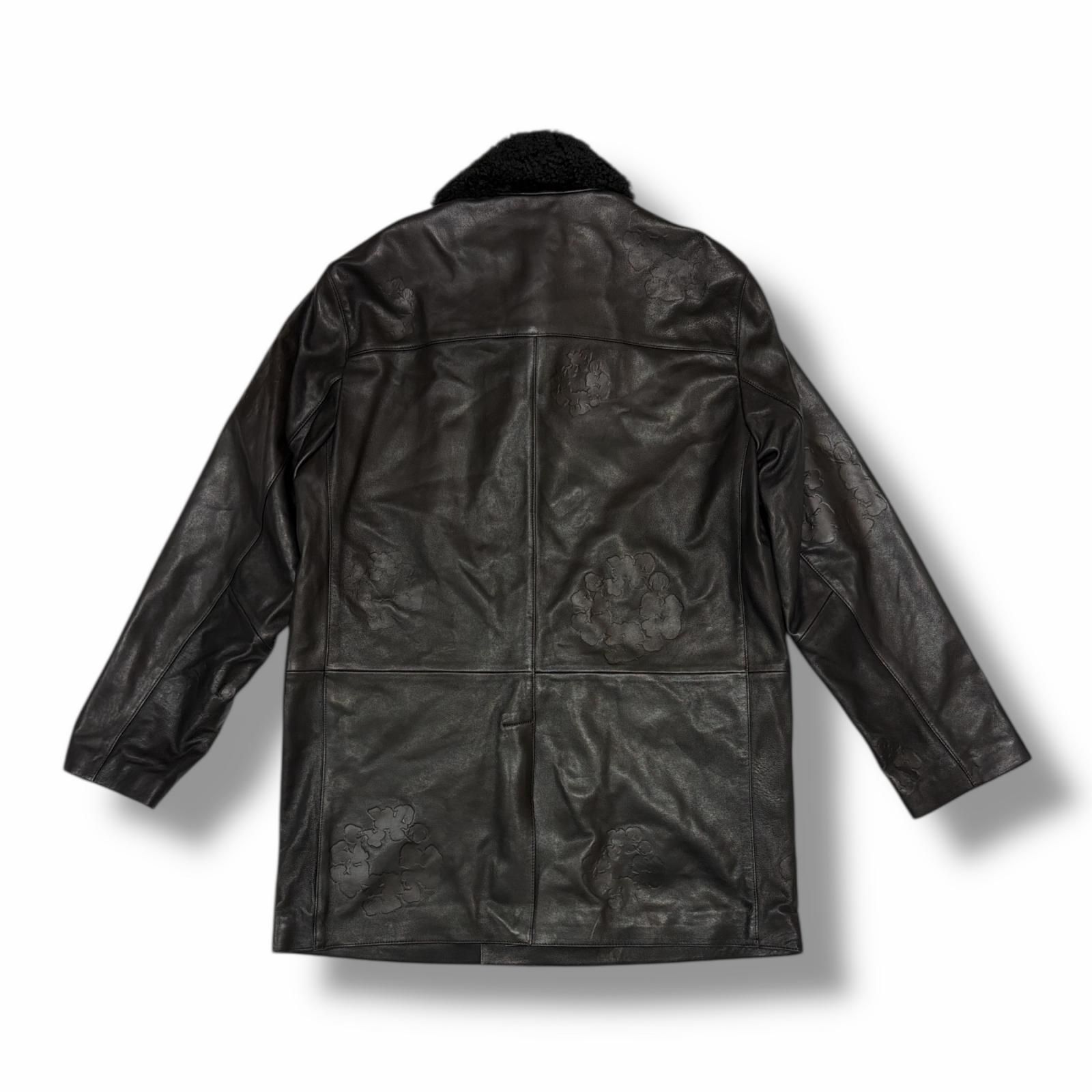 未使用 DENIM TEARS 24AW Leather Coat レザーコート ボア ロング 