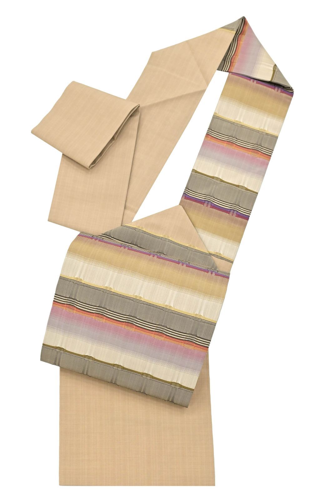 藤山千春】吉野間道｜特選九寸名古屋帯｜本草木染 手織｜仕立て上がり