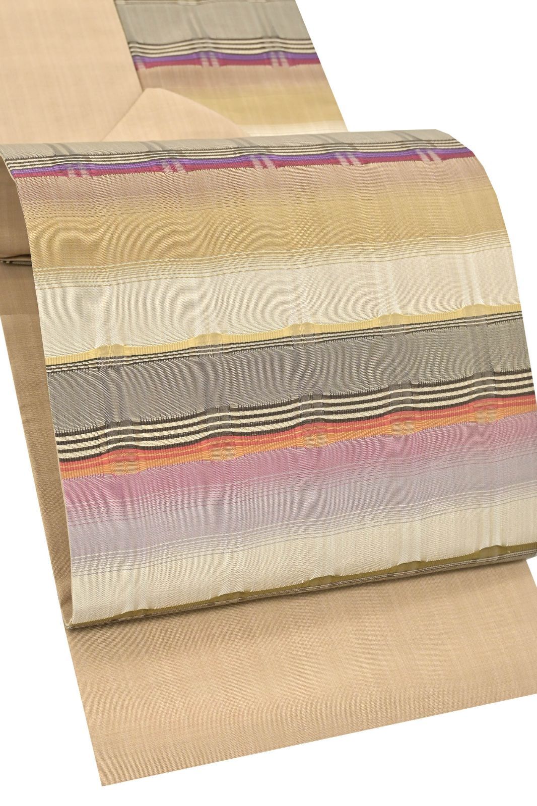 藤山千春】吉野間道｜特選九寸名古屋帯｜本草木染 手織｜仕立て上がり