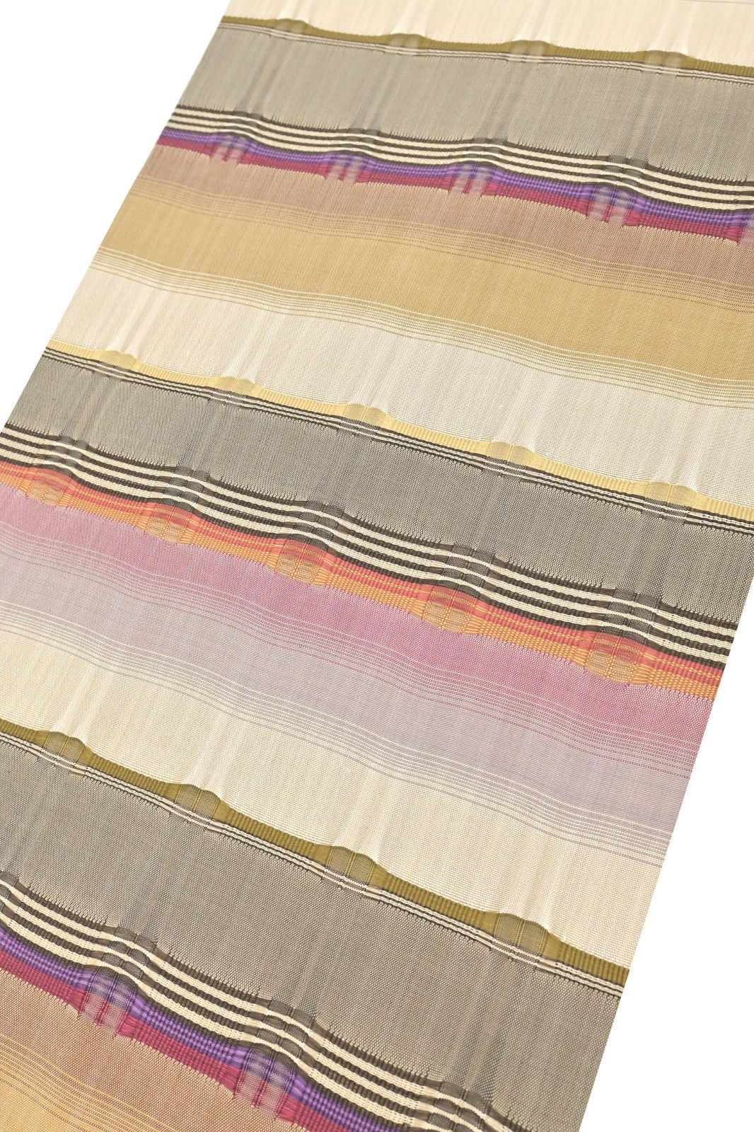 藤山千春】吉野間道｜特選九寸名古屋帯｜本草木染 手織｜仕立て上がり