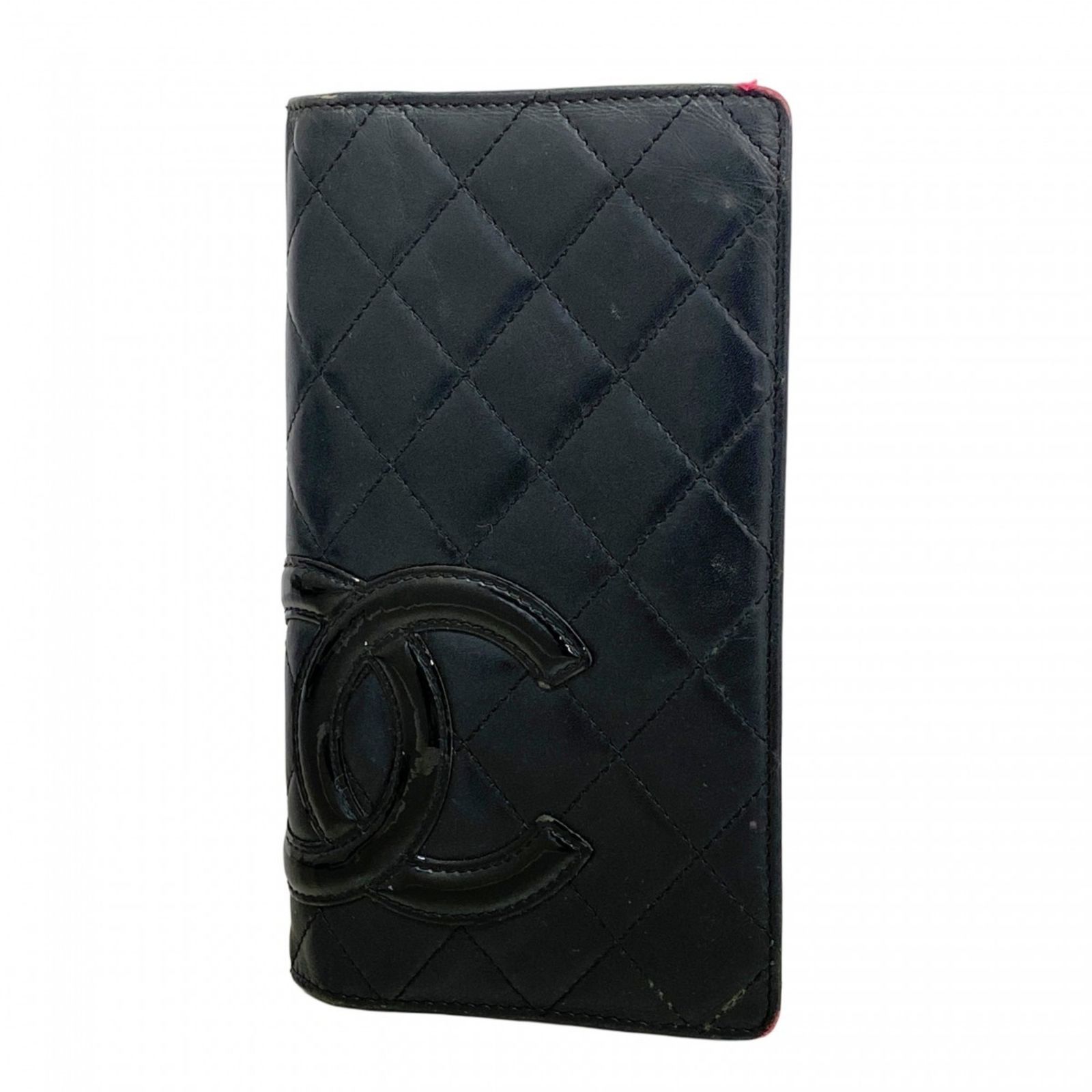 シャネル(Chanel) シャネル 長財布 カンボン ラムスキン ブラック
