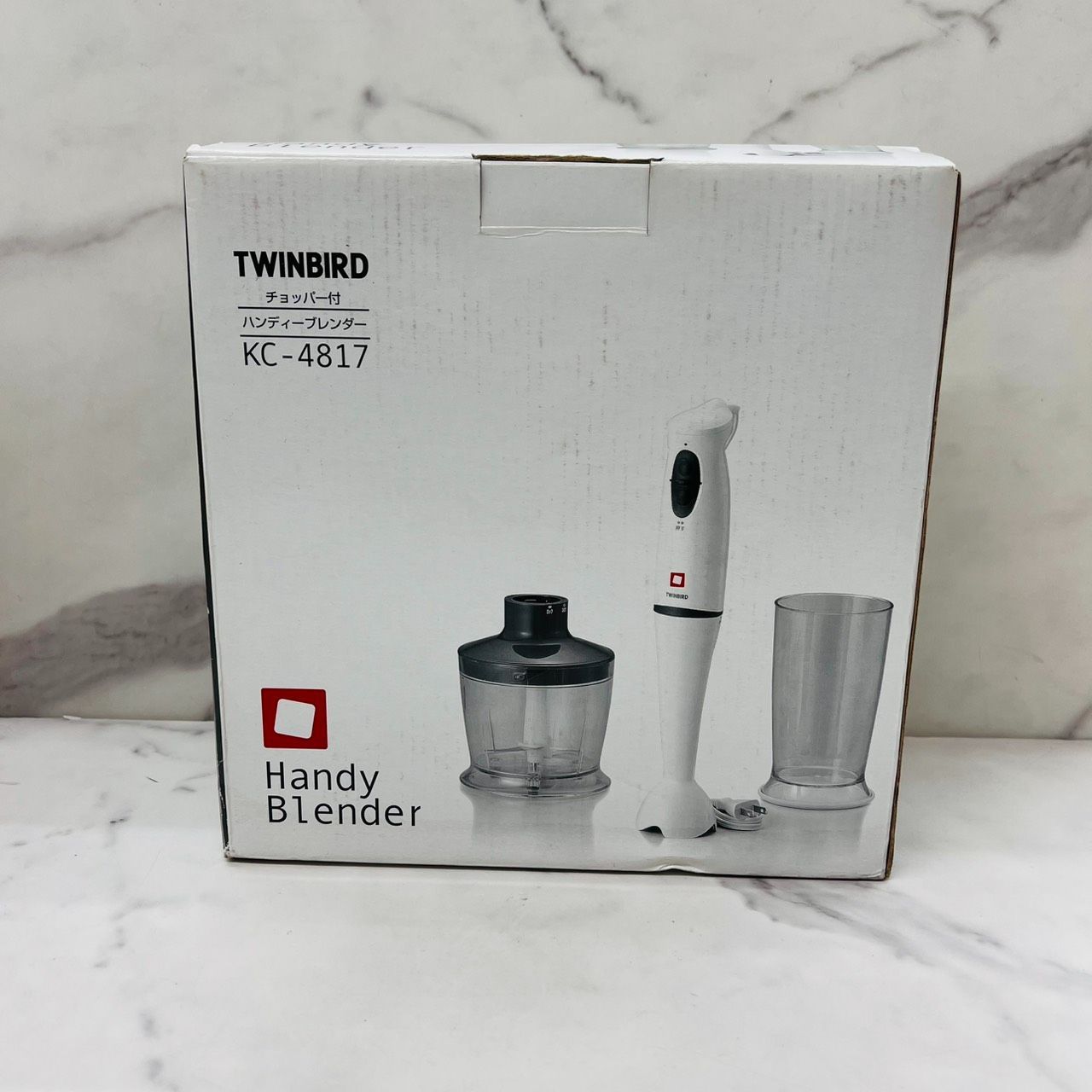 TWINBIRD チョッパー付ハンディーブレンダー ホワイト KC-4817W - メルカリ