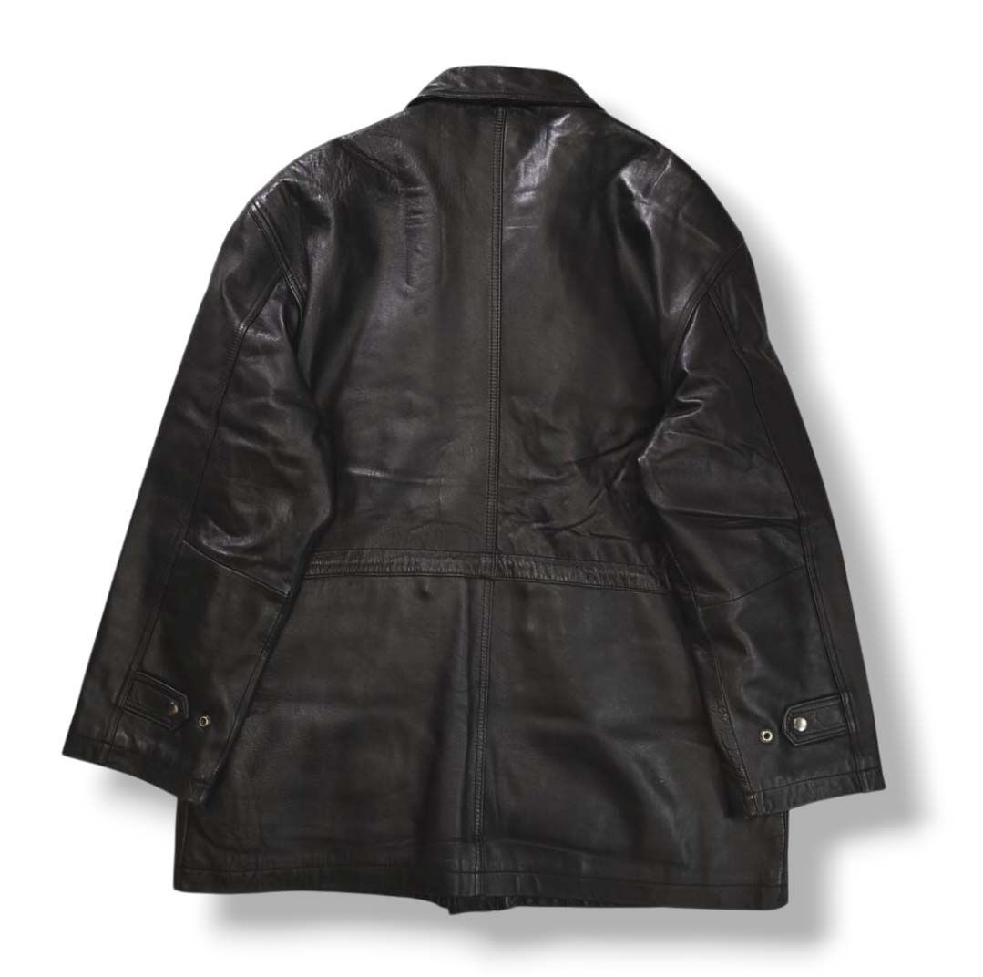 90sヴィンテージ古着　レザージャケット羊革中綿入り 90s ヴィンテージ タカシマヤ 高島屋 Takashimaya イタリア製 羊革