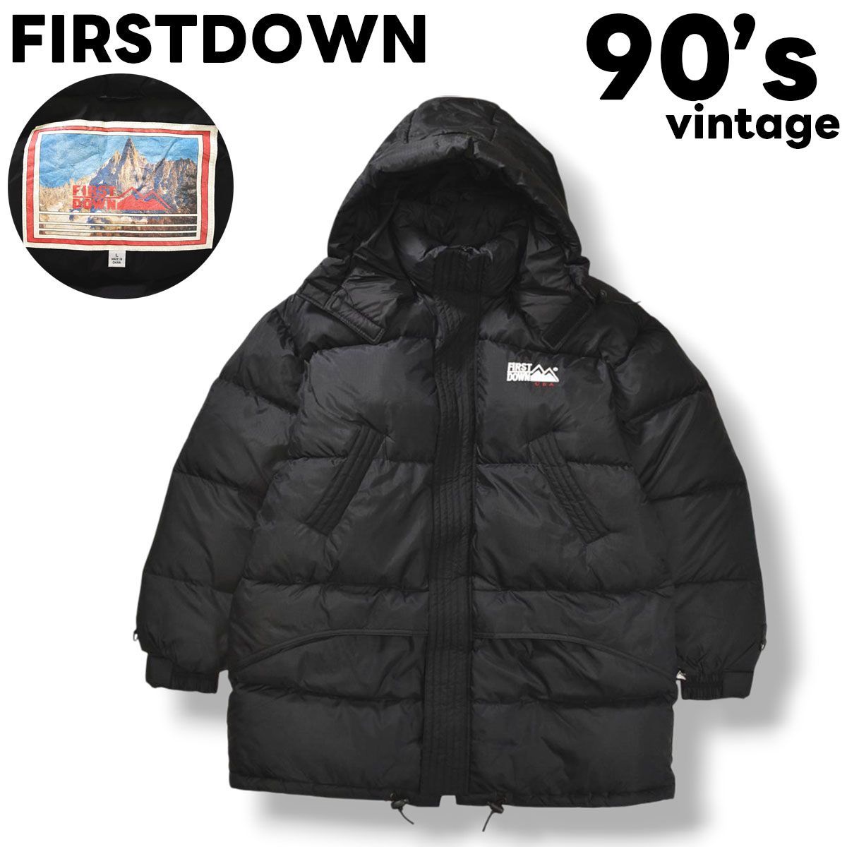 90s ヴィンテージ ファーストダウン FIRSTDOWN フーデット 