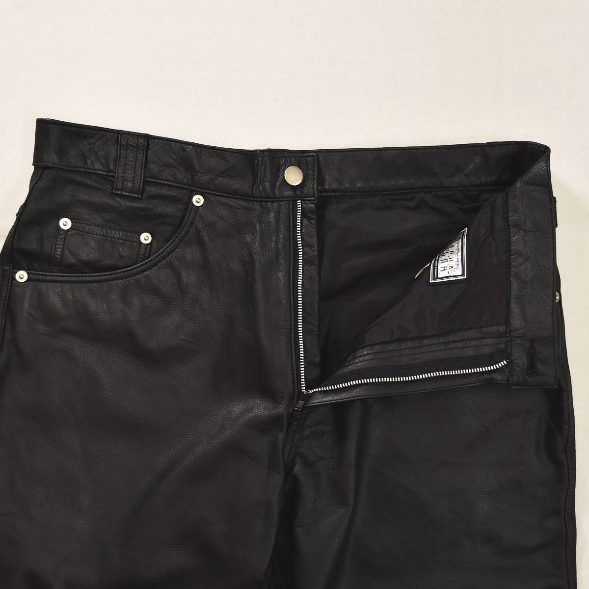 90sヴィンテージ PACHA パチャ 牛革 公式 カウレザー パンツ