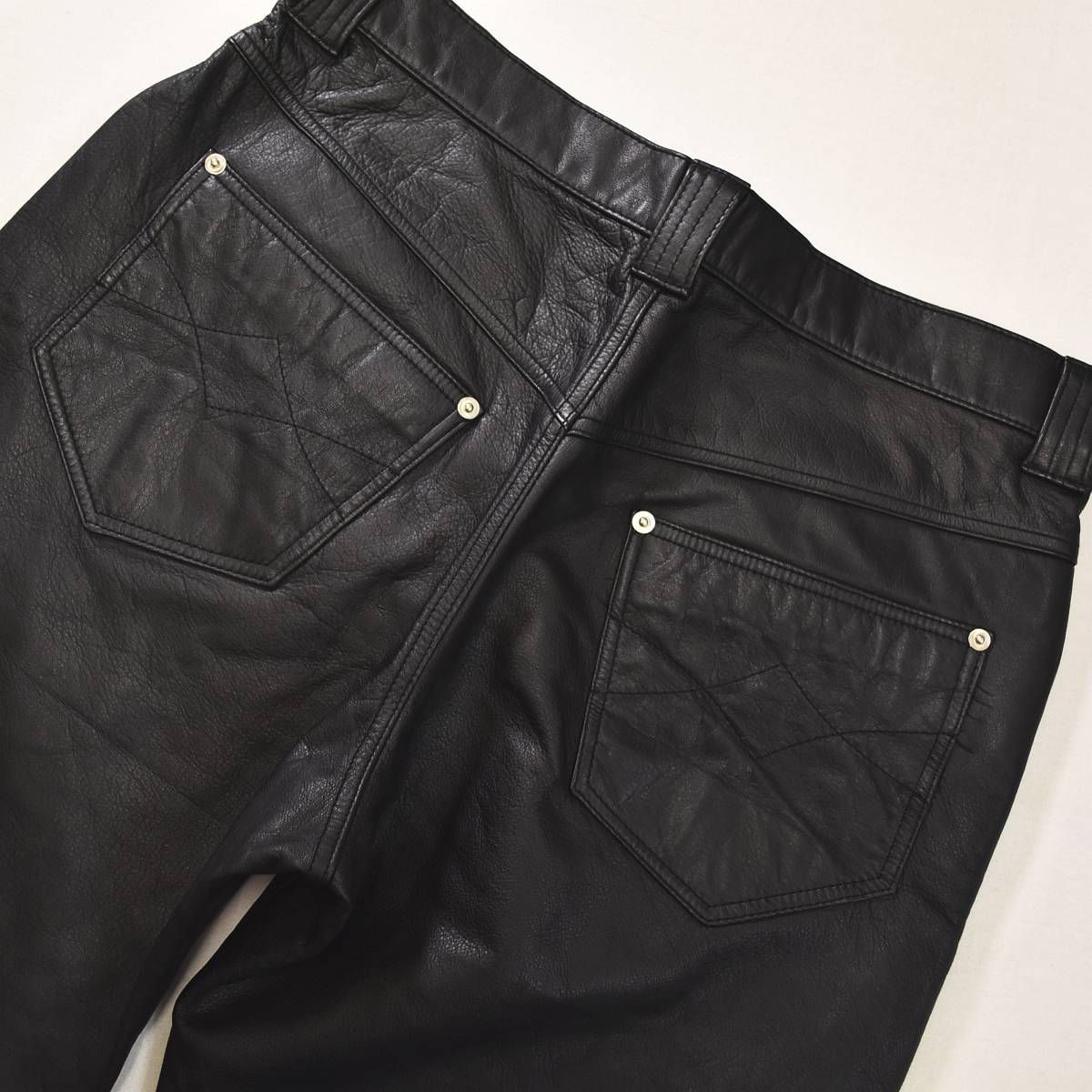 90sヴィンテージ PACHA パチャ 牛革 公式 カウレザー パンツ