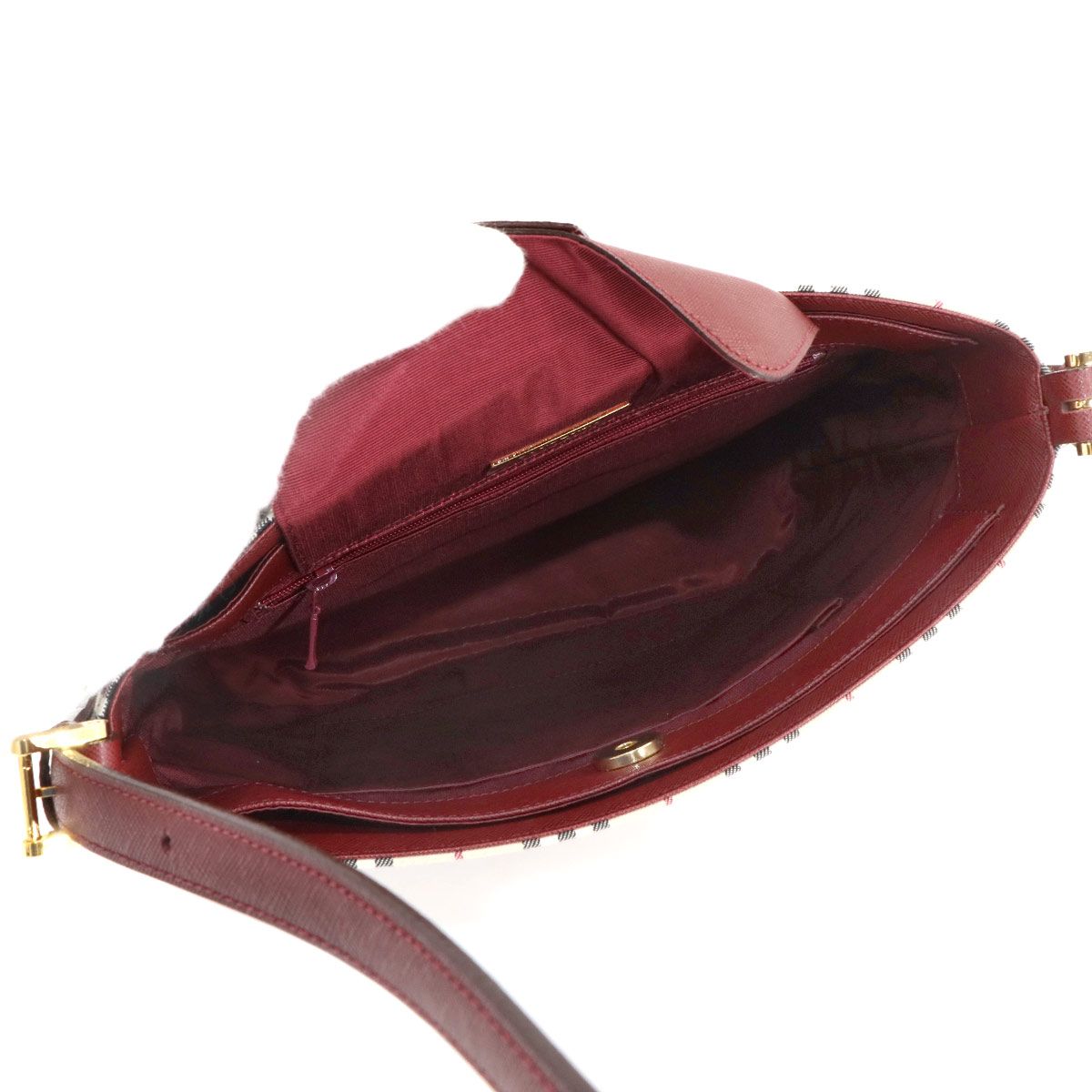 美品未使用級　Burberry ノバチェック　ワンショルダーバッグ　レザー　赤 BURBERRY/バーバリー】 ノヴァチェック ワンショルダー ショルダー