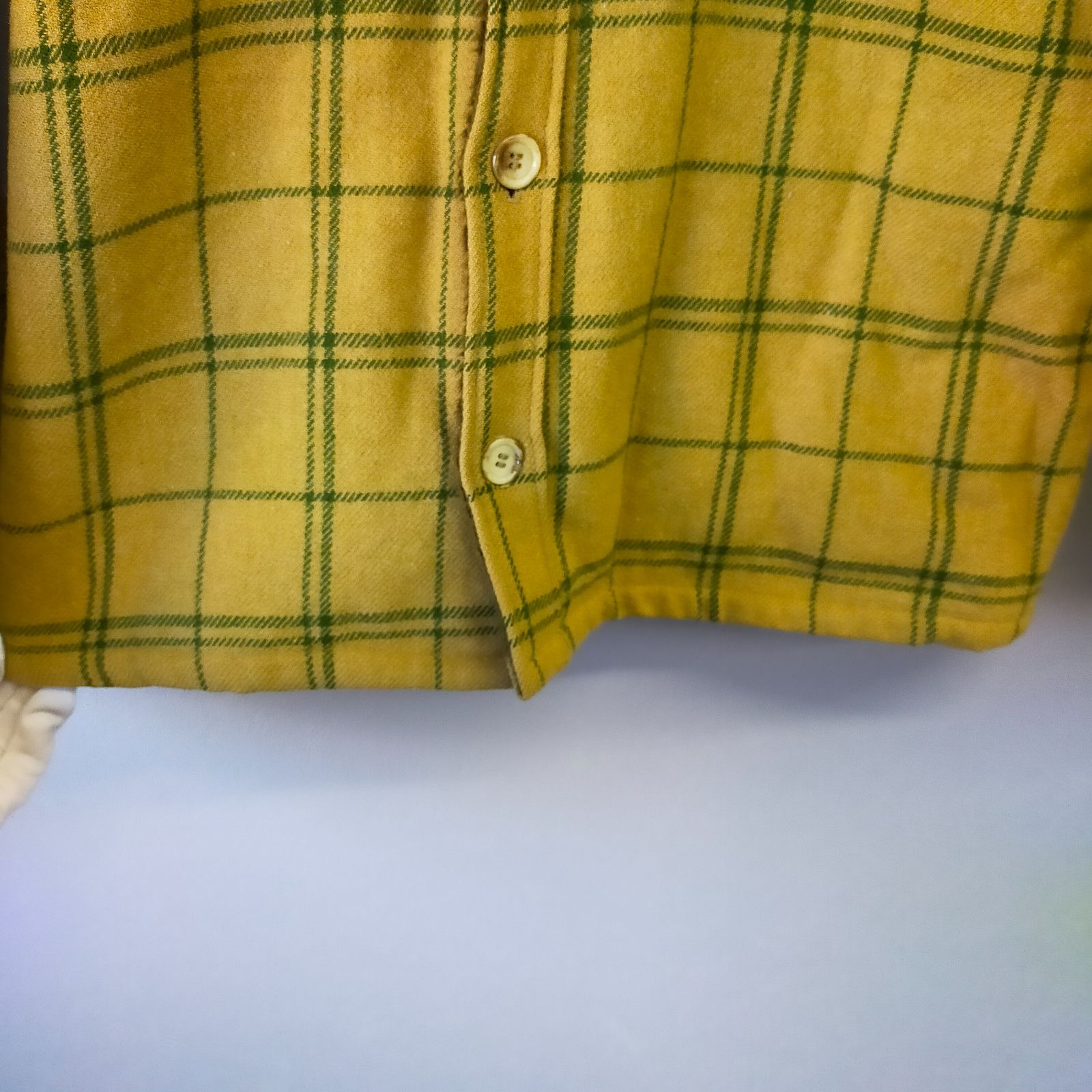 ○M12074 【70s】 WOOLRICH ウールリッチ チェック柄 裏ボア ウール