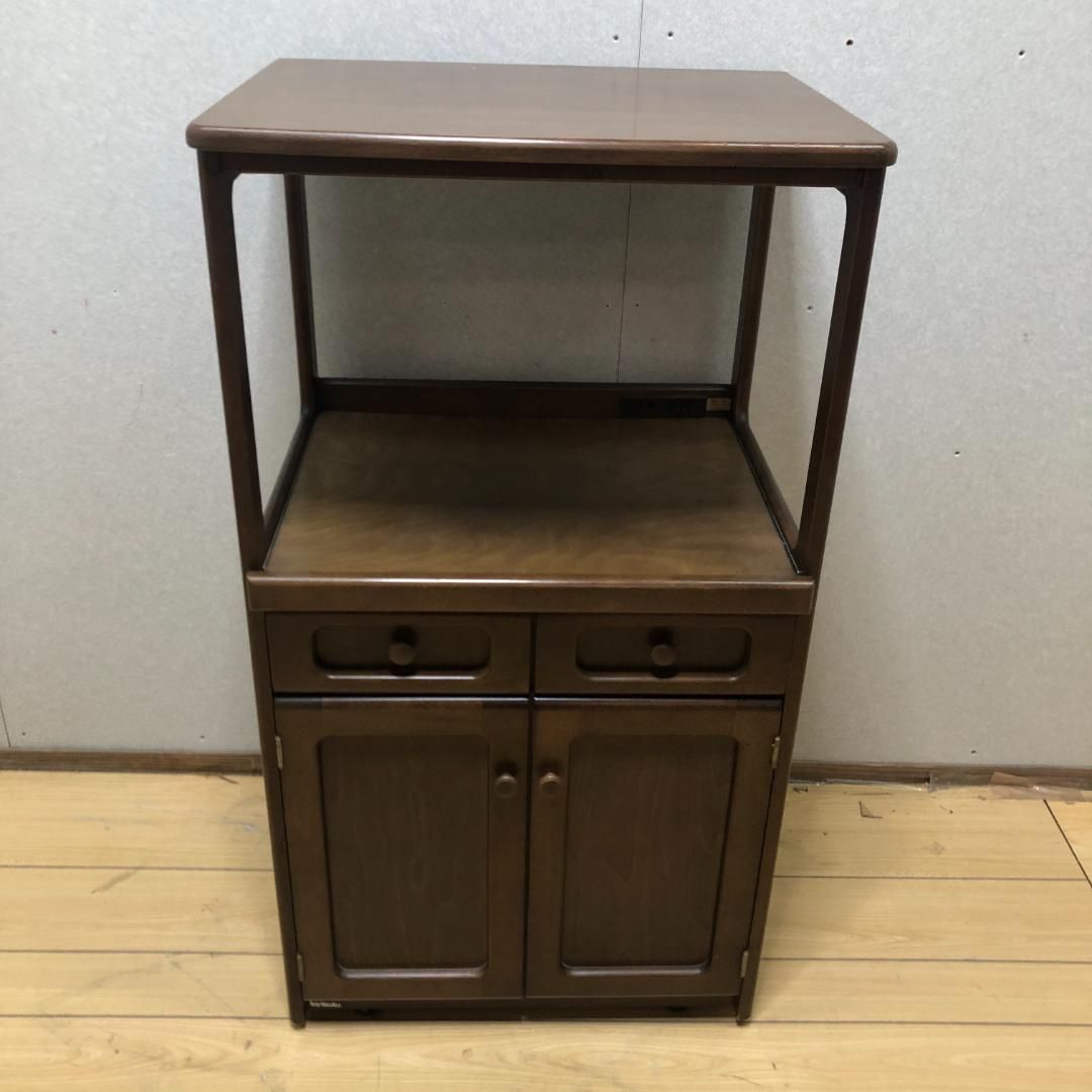 カリモク レンジ台 キャスター 100V 電源 2口 カリモク家具 送料込み カリモク レンジ台 キャスター 100V 電源 2口 カリモク家具 送料込み