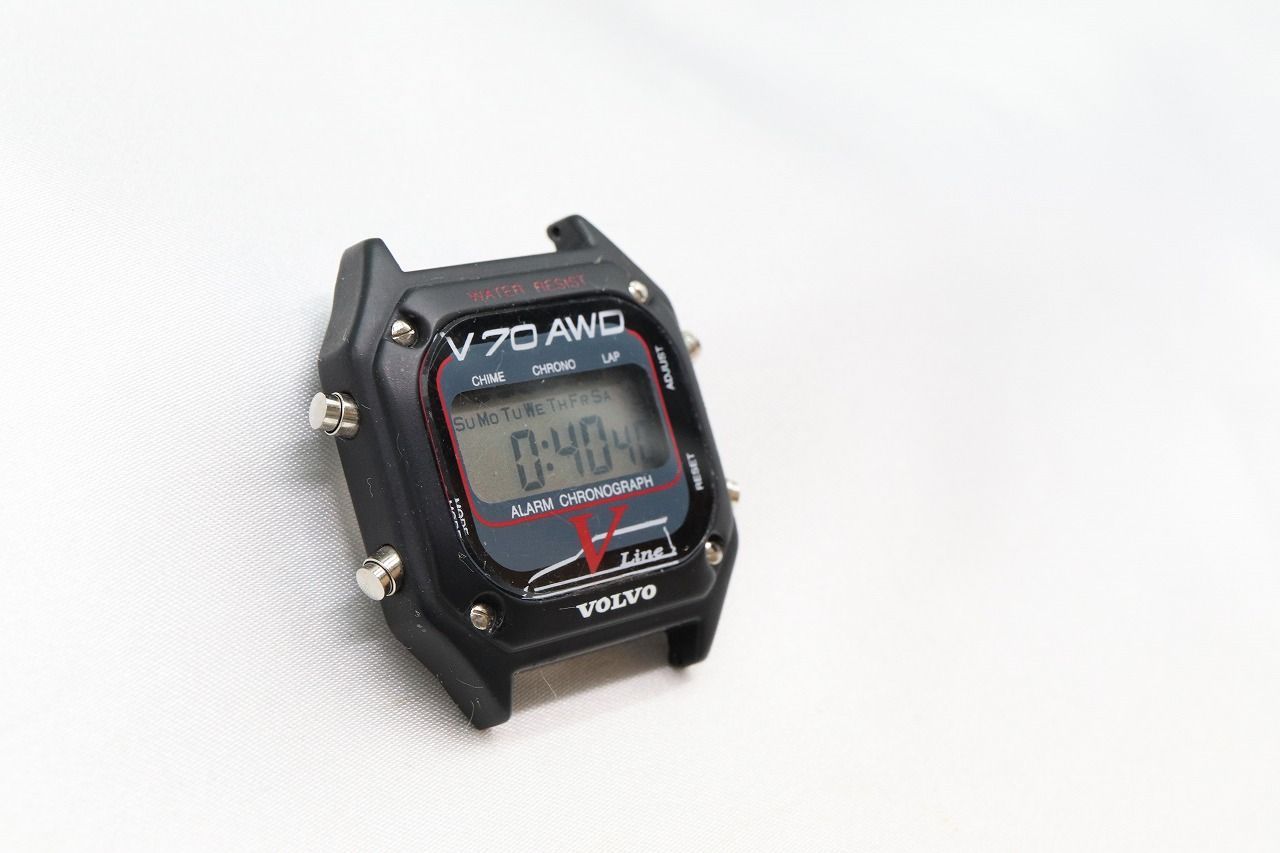 ボルボ VOLVO 腕時計 デジタル 電池交換済 W283-12】動作品 電池交換済 VOLVO ボルボ V70 AWD デジタル 腕時計