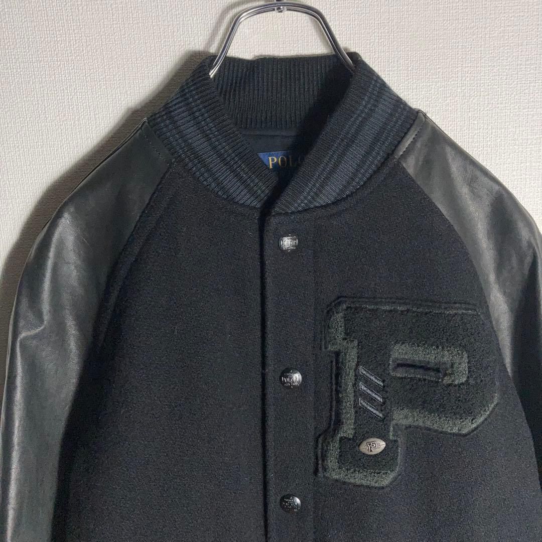 PORO RALPH LAUREN スタジャン 希少オールブラック 黒 M - メルカリ