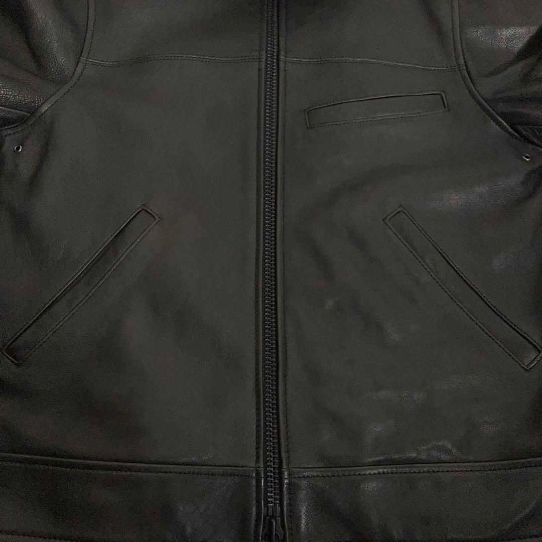 新品未使用タグ付き】AVIREX レザージャケット 羊革 トラッカー 黒 M