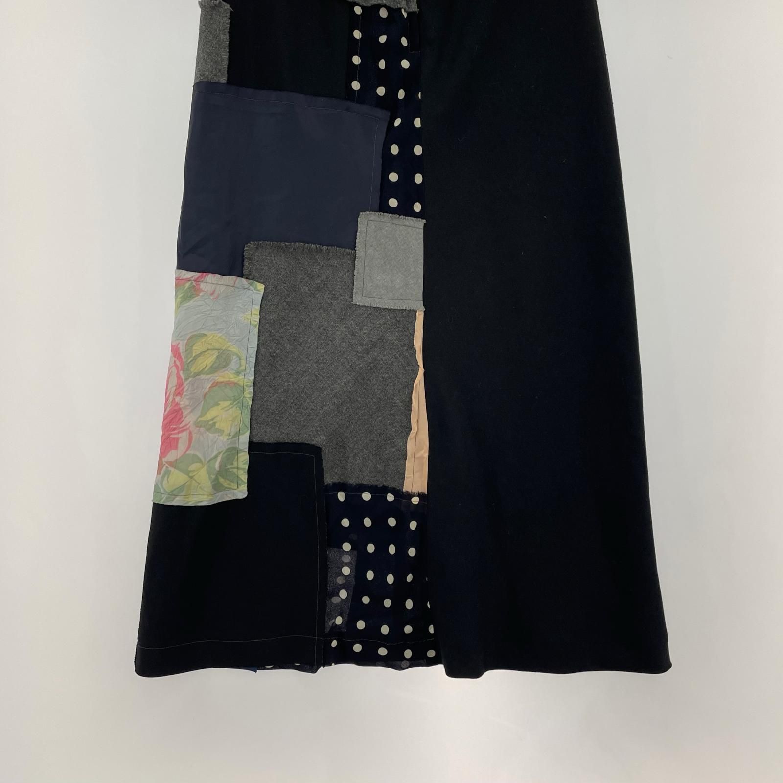 tricot COMME des GARCONS ｳｰﾙﾊﾟｯﾁﾜｰｸ ｽｶｰﾄ M 総柄 - メルカリ