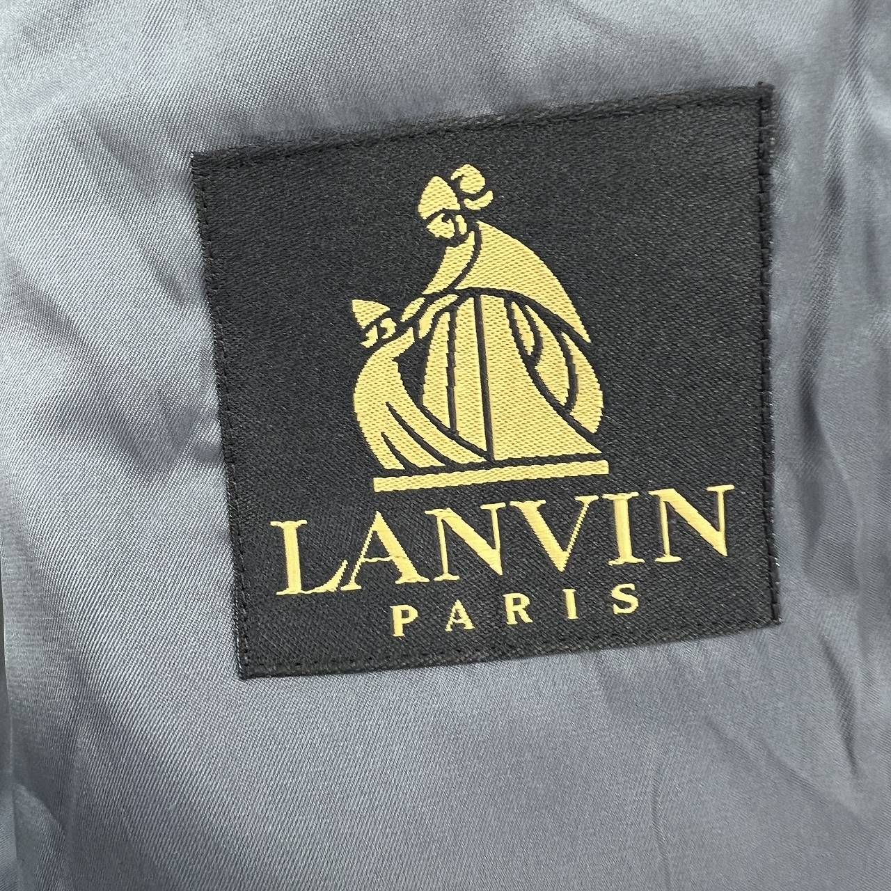 LANVIN ツイードジャケット メンズ S グレー タグ付き 未使用 ウール 
