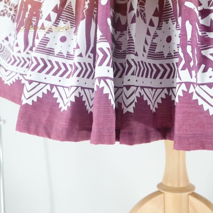 フラダンス 衣装 ツーピース セットアップ 上下セット パープル系