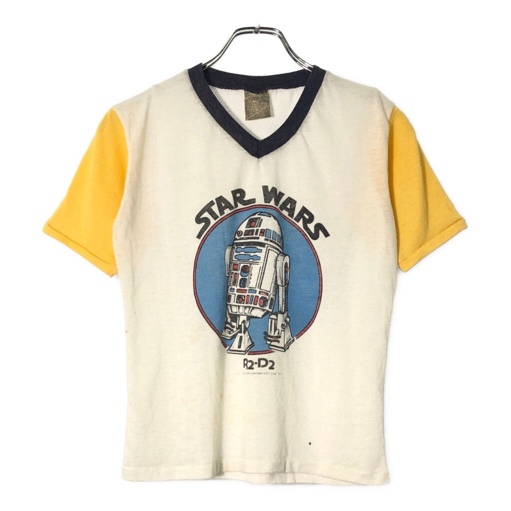 90年代 STAR WARS スター・ウォーズ Ｔシャツ ムービー ホワイト(ボーイズ)中古 古着 V9153
