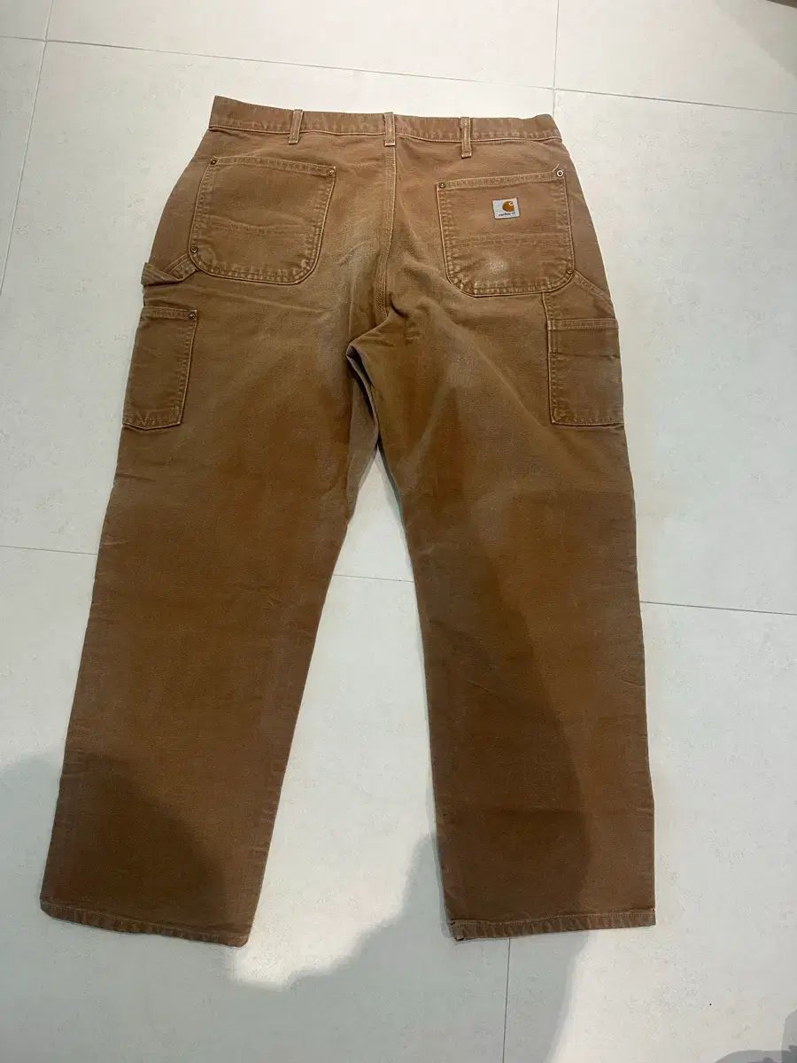 Carhartt カーハート ダブルニー b01 brn 38 x 30 (実物画像あり 実際