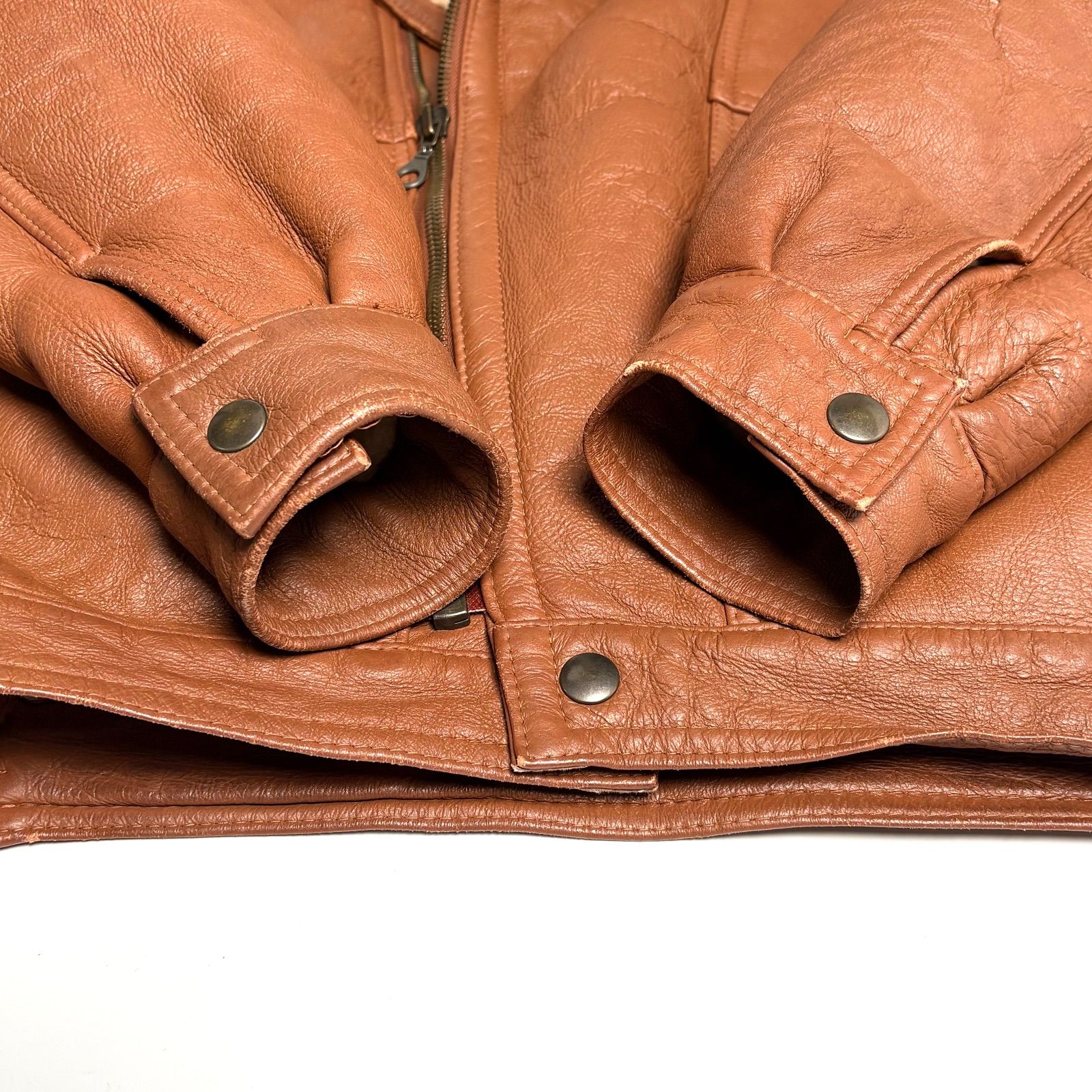 羊革】SHEARLING リアルムートンジャケット キャメルブラウン 茶 56