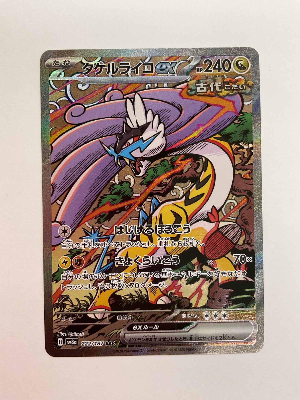 タケルライコex SAR 4枚セット N080[PK]Y4058(カード) タケルライコex 222/187 SAR 4枚セット 目立っ