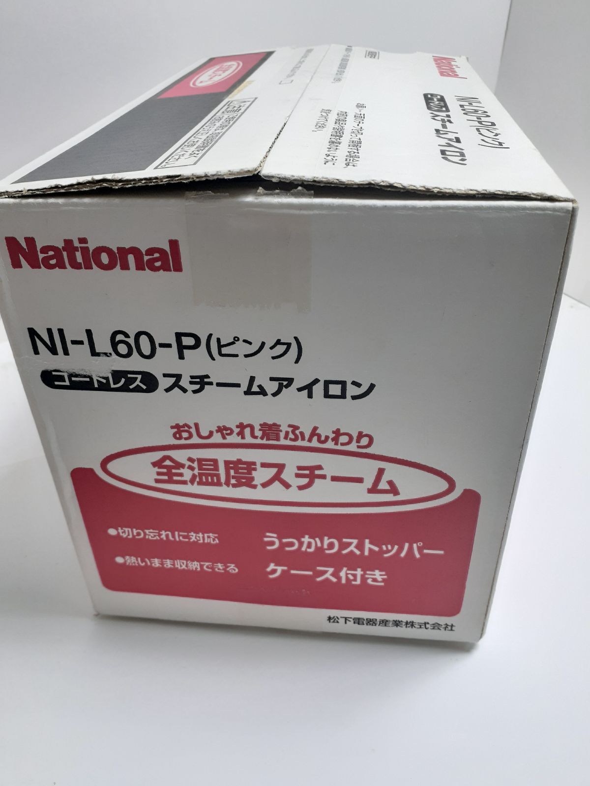 national ナショナル コードレススチームアイロン NI-L60-P(ピンク