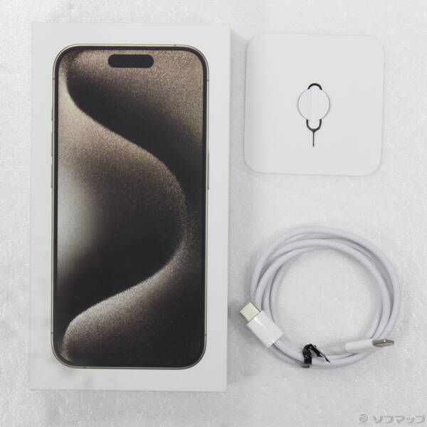 中古品〕 iPhone15 Pro 128GB ナチュラルチタニウム MTU93J／A SIM