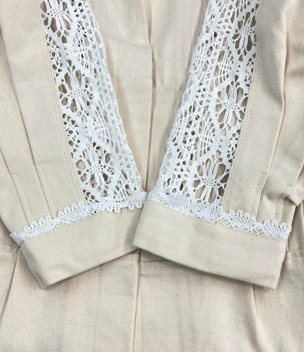 美品 メゾンマルジェラ ビックカラー レースシャツ ジャケット 22SS  