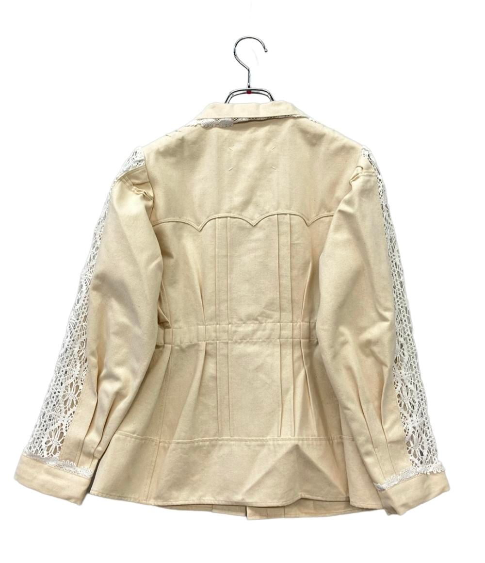 美品 メゾンマルジェラ ビックカラー レースシャツ ジャケット 22SS  