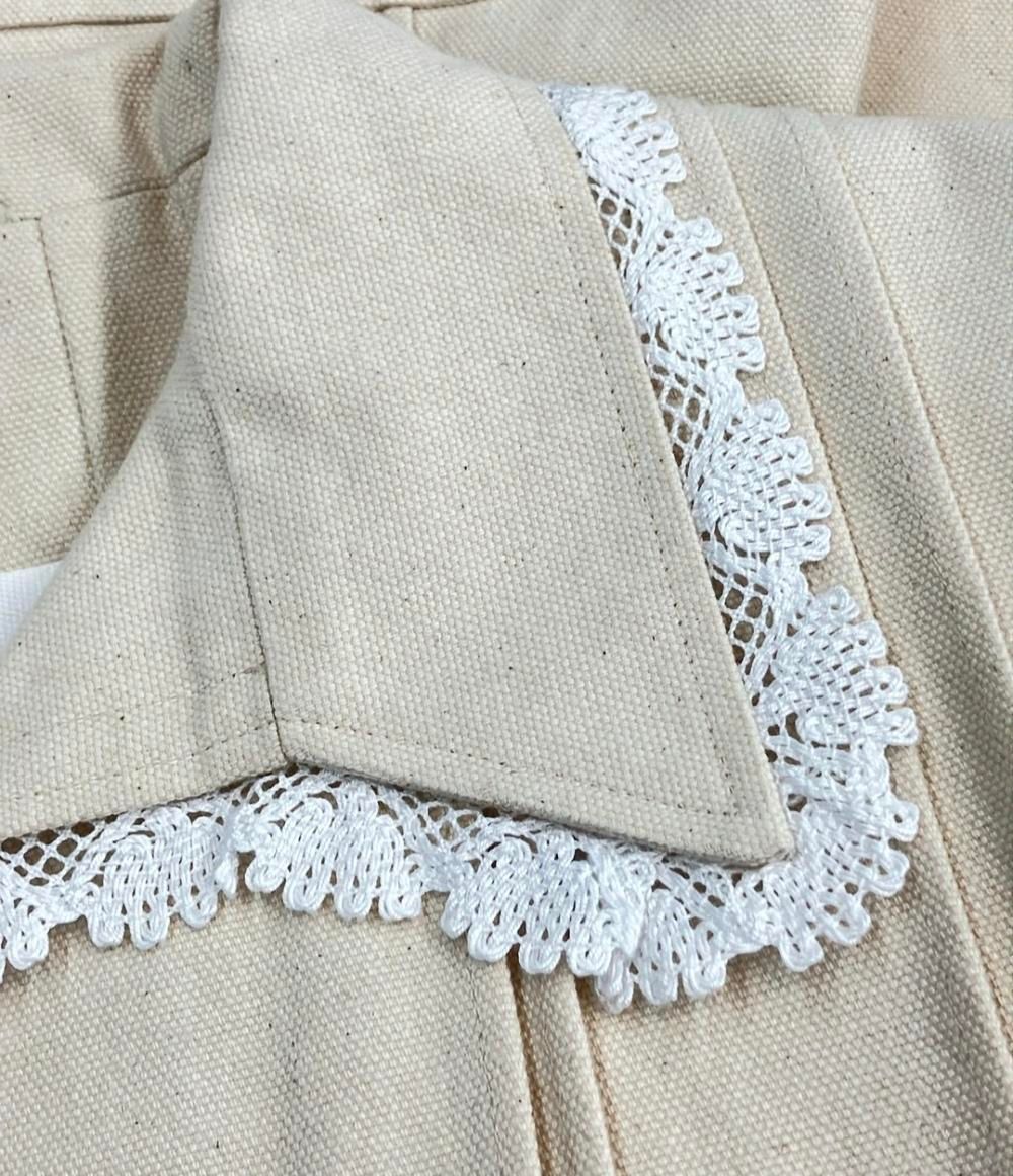 美品 メゾンマルジェラ ビックカラー レースシャツ ジャケット 22SS  