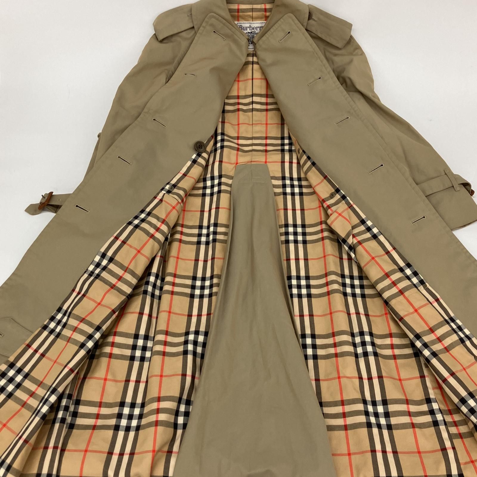 【バーバリーズ】トレンチコート　90s　白タグ　ノバチェック　FD084-940 90's ヴィンテージ 白タグ バーバリーズ 裏地ノバチェック柄 トレンチ