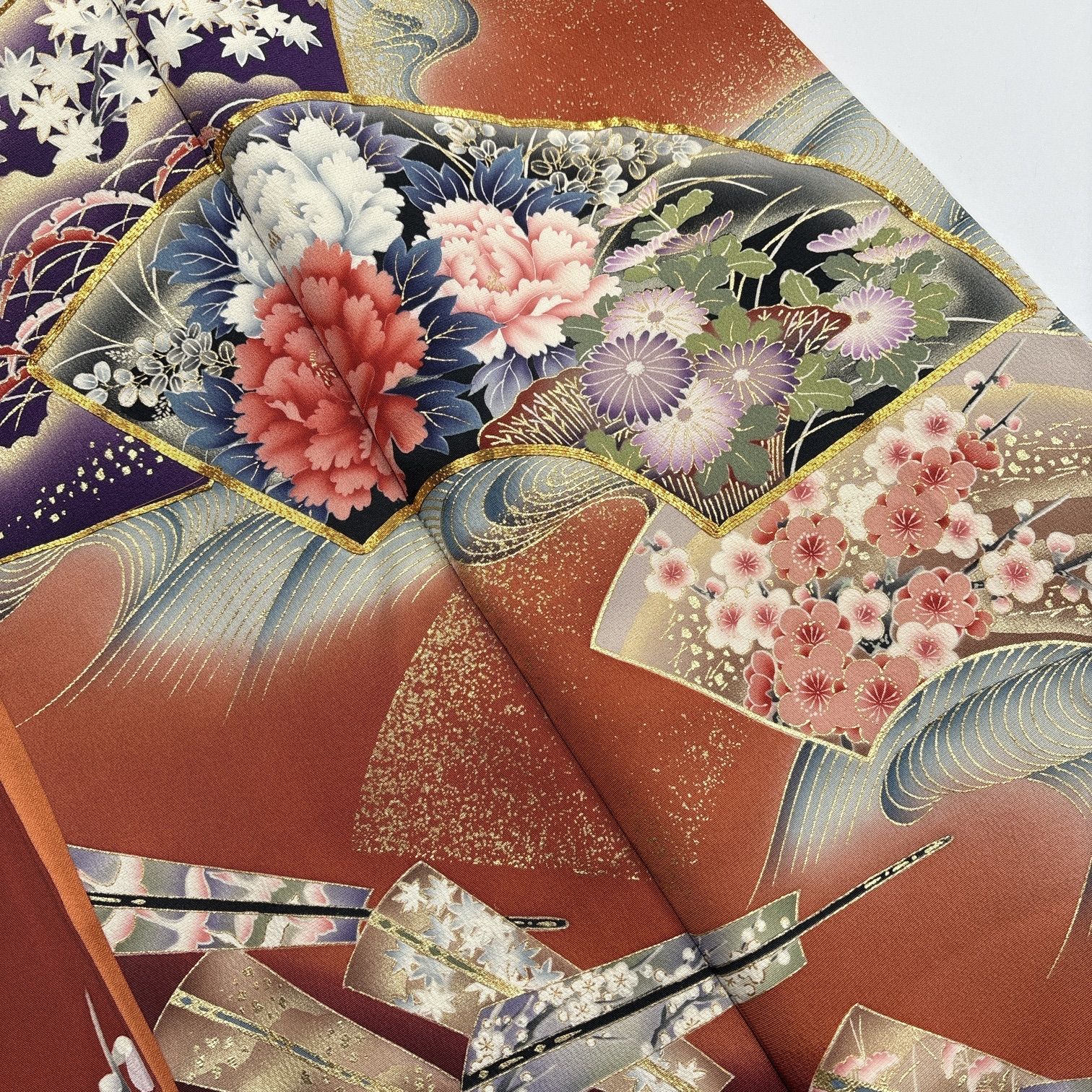 振袖 4枚 正絹 着物まとめ売り 同梱購入歓迎 リメイク用 着付け練習用