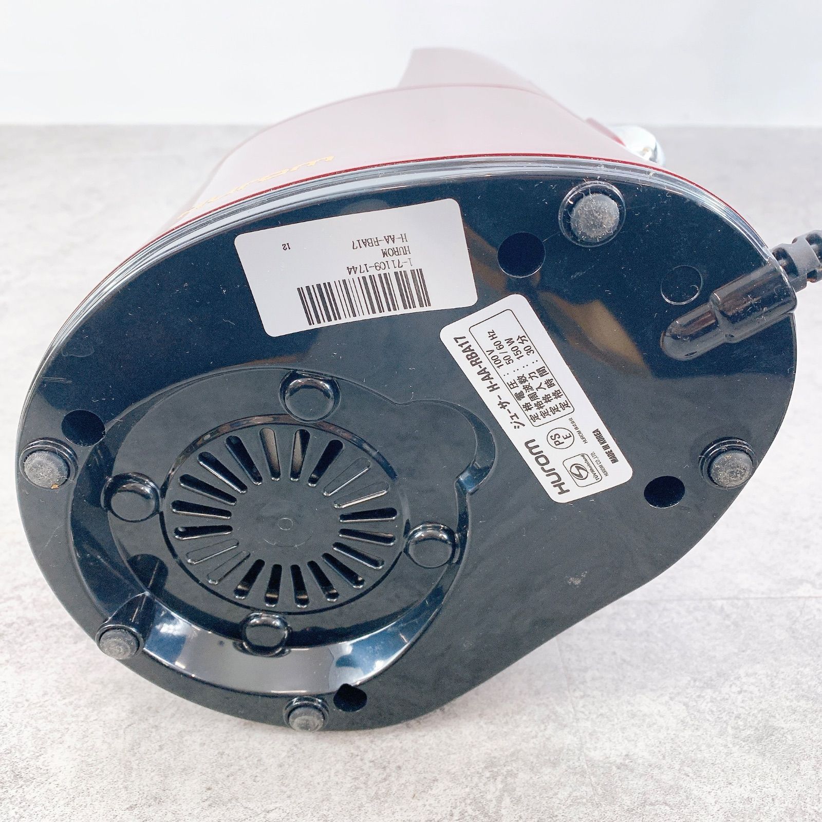 H-342 HUROM ヒューロム スロージューサー H-AA-RBA17 レッド 動作品