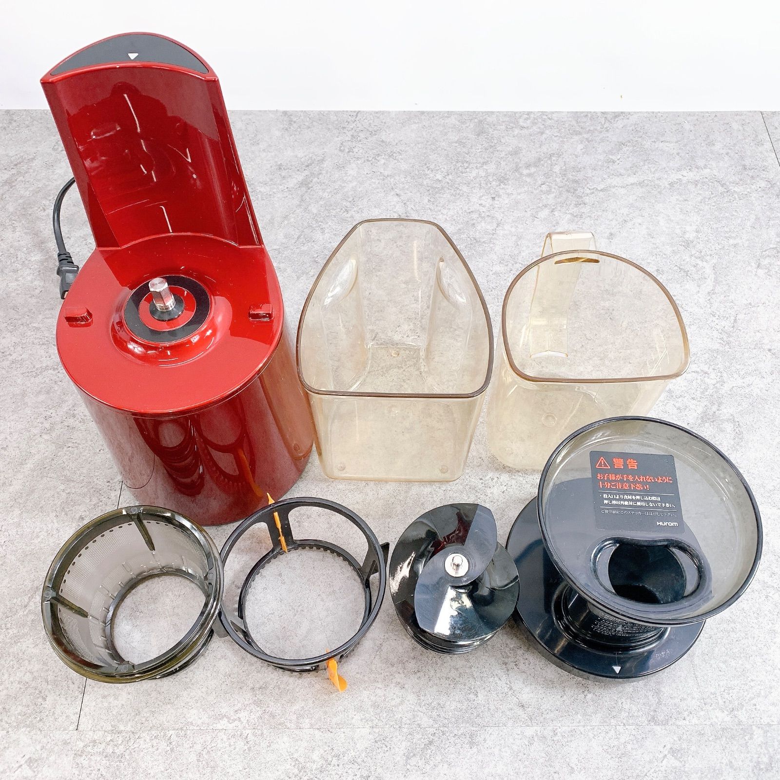 H-342 HUROM ヒューロム スロージューサー H-AA-RBA17 レッド 動作品