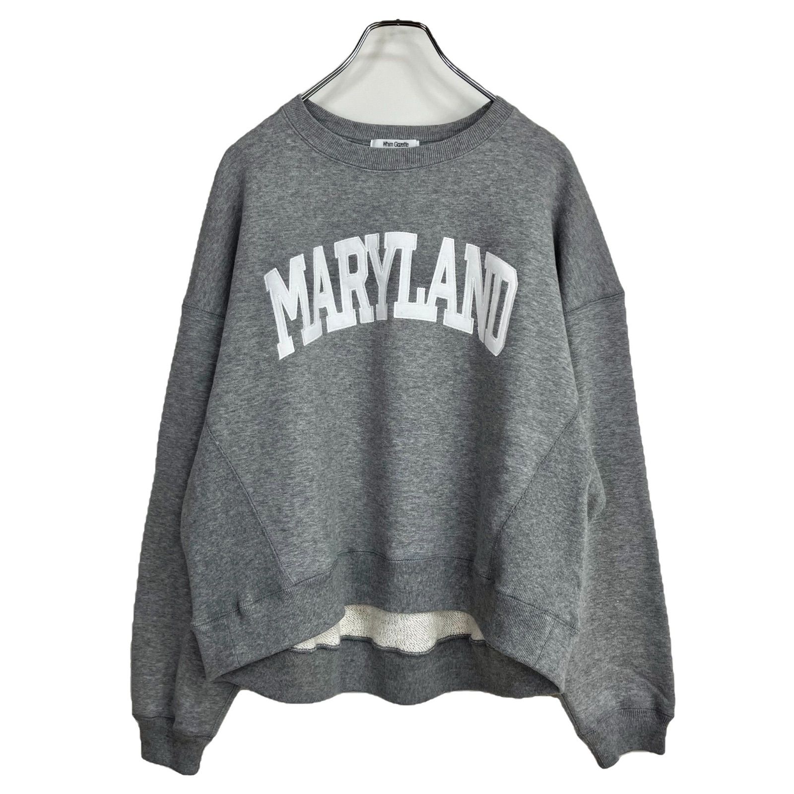 Whim Gazette 2024SS パッチワークロゴスウェット F グレー ウィム