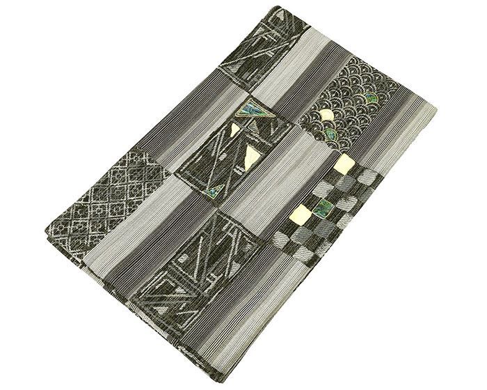 袋帯 正絹 螺鈿作家 藤本隆士 吉祥 礼装用 フォーマル 良品 中古