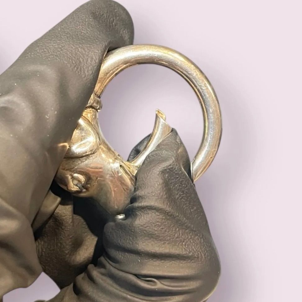 ティファニー　ヴィンテージ　ドッグ　ヘッド　キーリング　925 Tiffany&Co. ティファニー 犬 モチーフ キーリング 希少 925