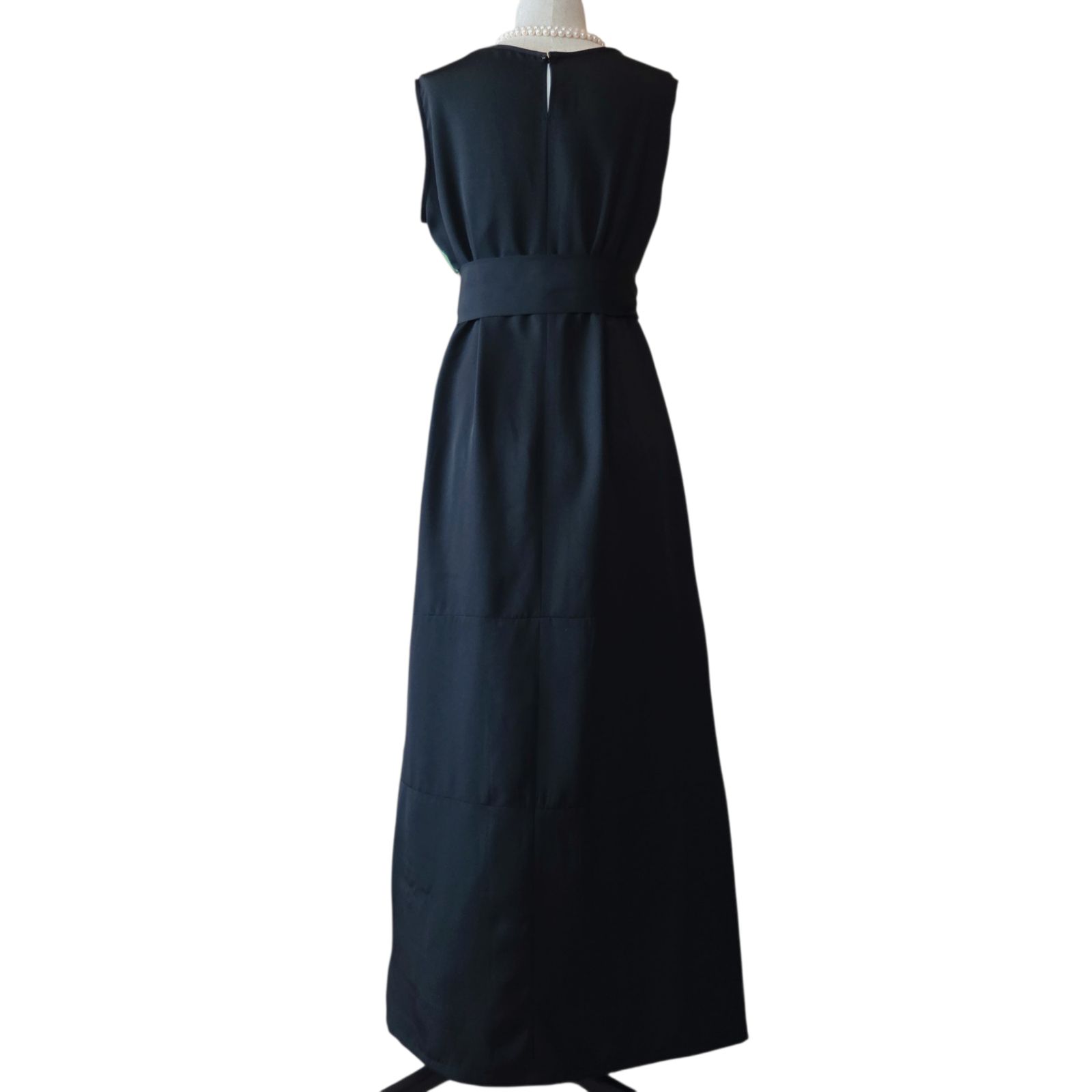 ❦Kaena❦ 着物リメイク ワンピース ロング マキシ ドレス Aライン 黒