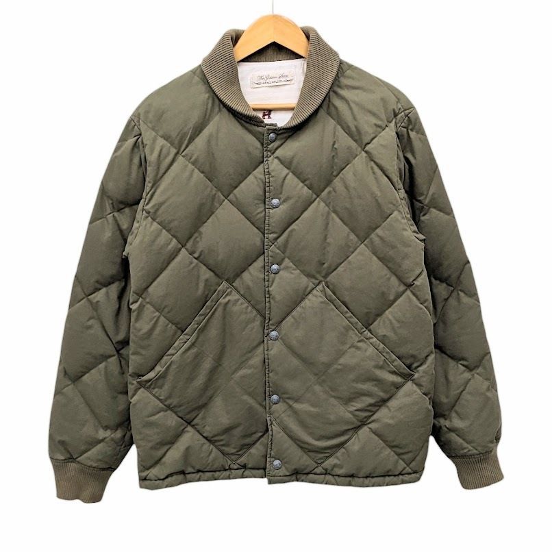 65 REMI RELIEF BEAMS PLUS Quilt Down Jacket レミレリーフ ビームス 別注 ダウンジャケット キルティング カーキ グリーン系 サイズ L