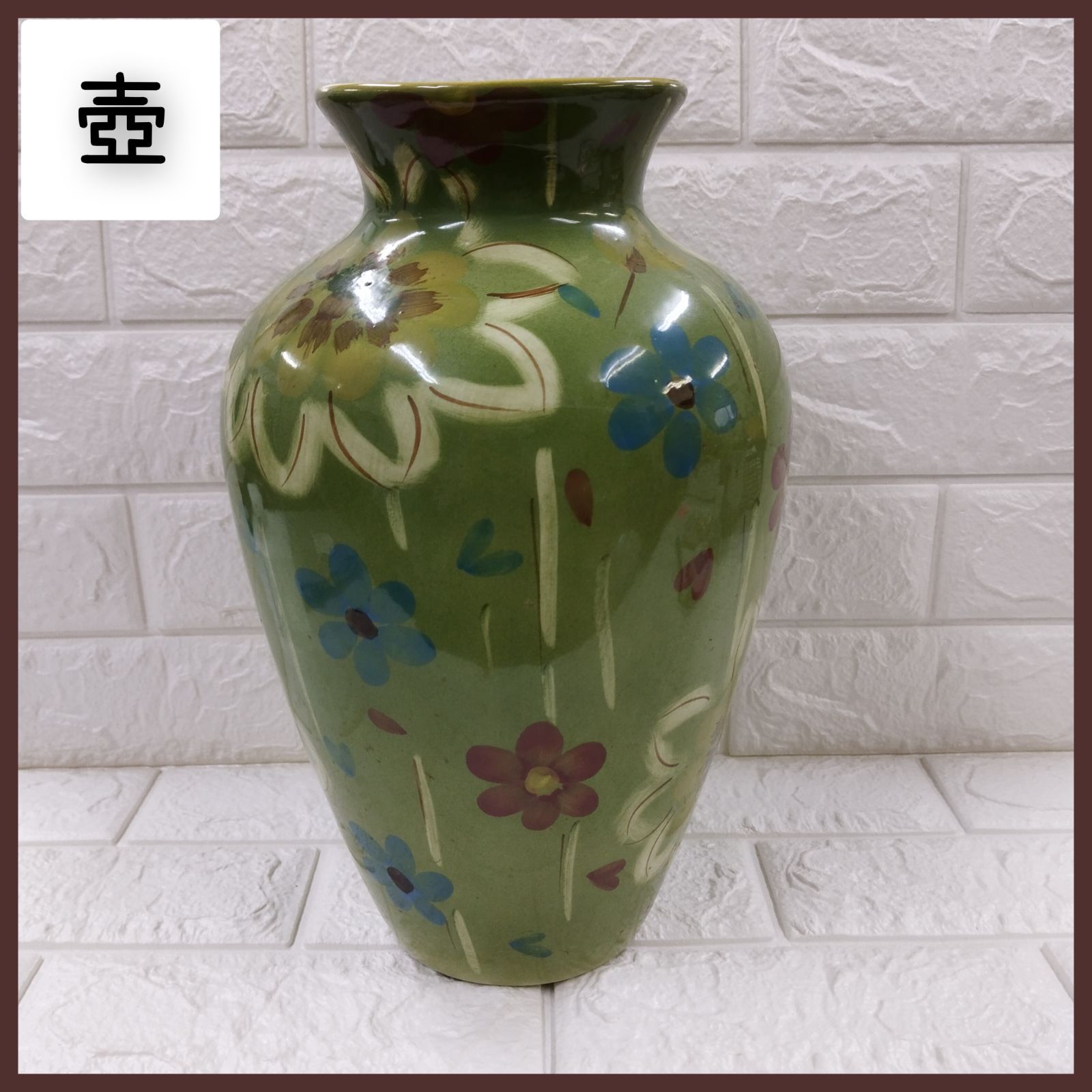 花瓶　緑　陶器　アンティーク　骨董 アンティーク中国製緑釉陶器花瓶（1900-1940年） - Etsy 日本