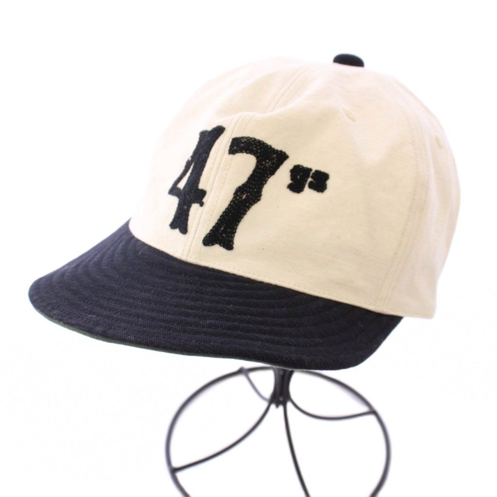 【中古】ジプシー&サンズ ツートーン ベースボールキャップ 帽子 ロゴ 刺繍 6パネル バイカラー F アイボリー 黒 ジプシー&サンズ GYPSY&SONS ツートーン ベースボールキャップ 帽子