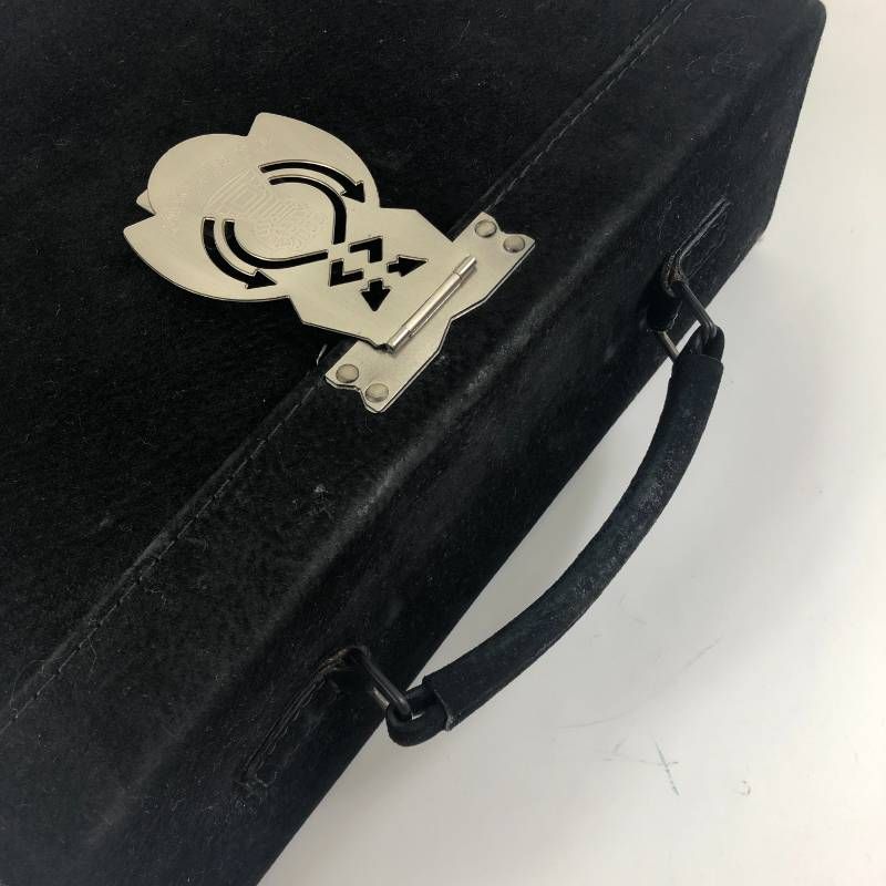 希少品 ジャンポールゴルチエ ハンドバッグ メタルデザイン スウェード 