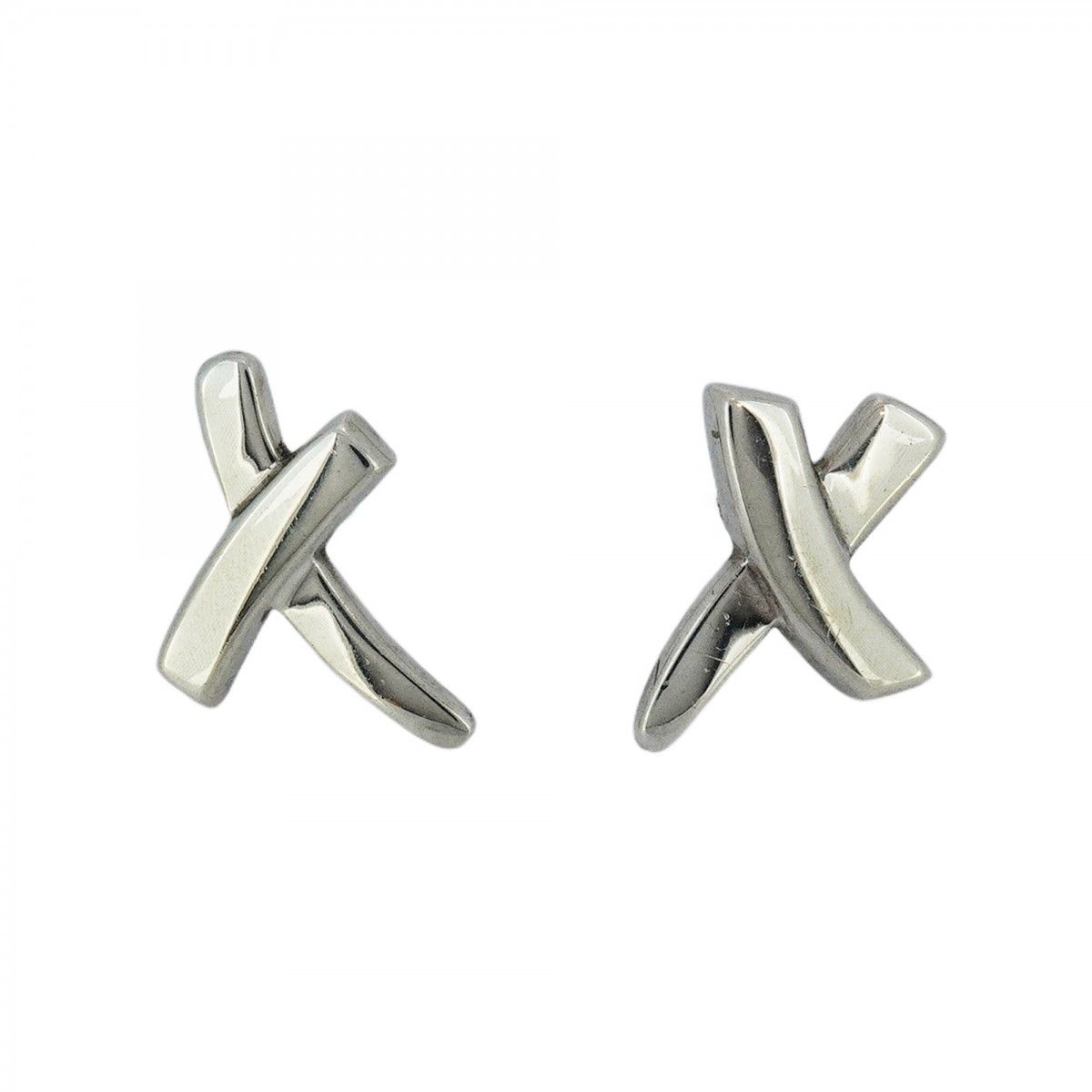 5jpb0421】ティファニー ピアス キス シルバー925【中古】レディース