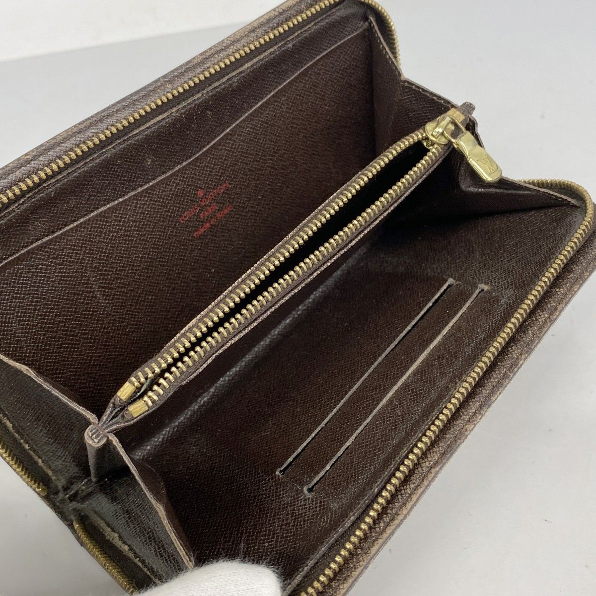 ルイヴィトン ダミエ 長財布 中古 5pc4038-k】ルイヴィトン 長財布 ダミエ ポルトモネジップ N61728